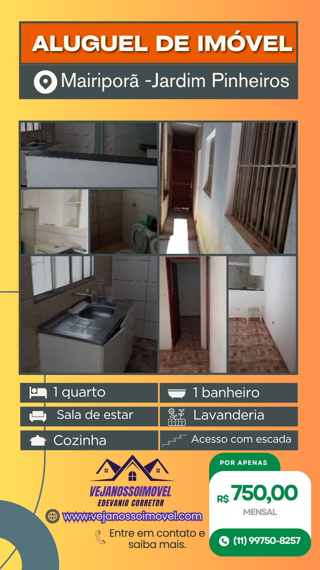 Story do Instagram Aluguel de imóvel imobiliária modular moderno bege e laranja (1).png